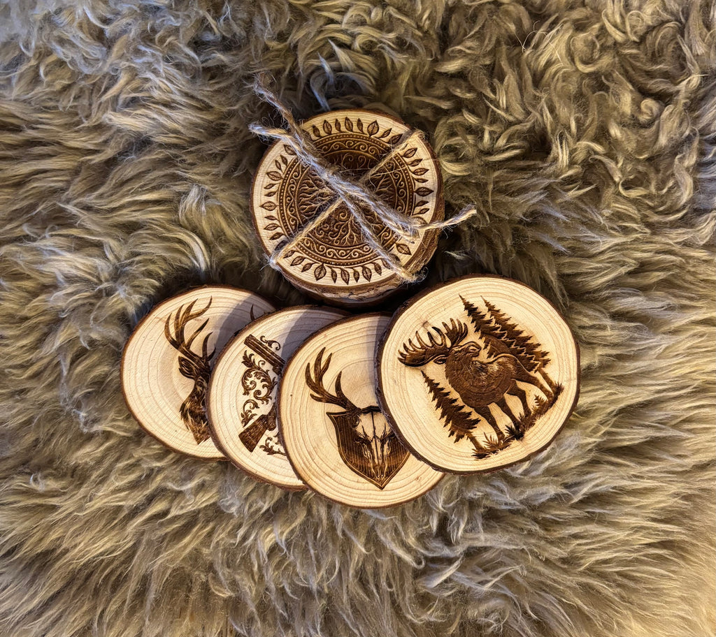 Untersetzer im 4er-Set Holz