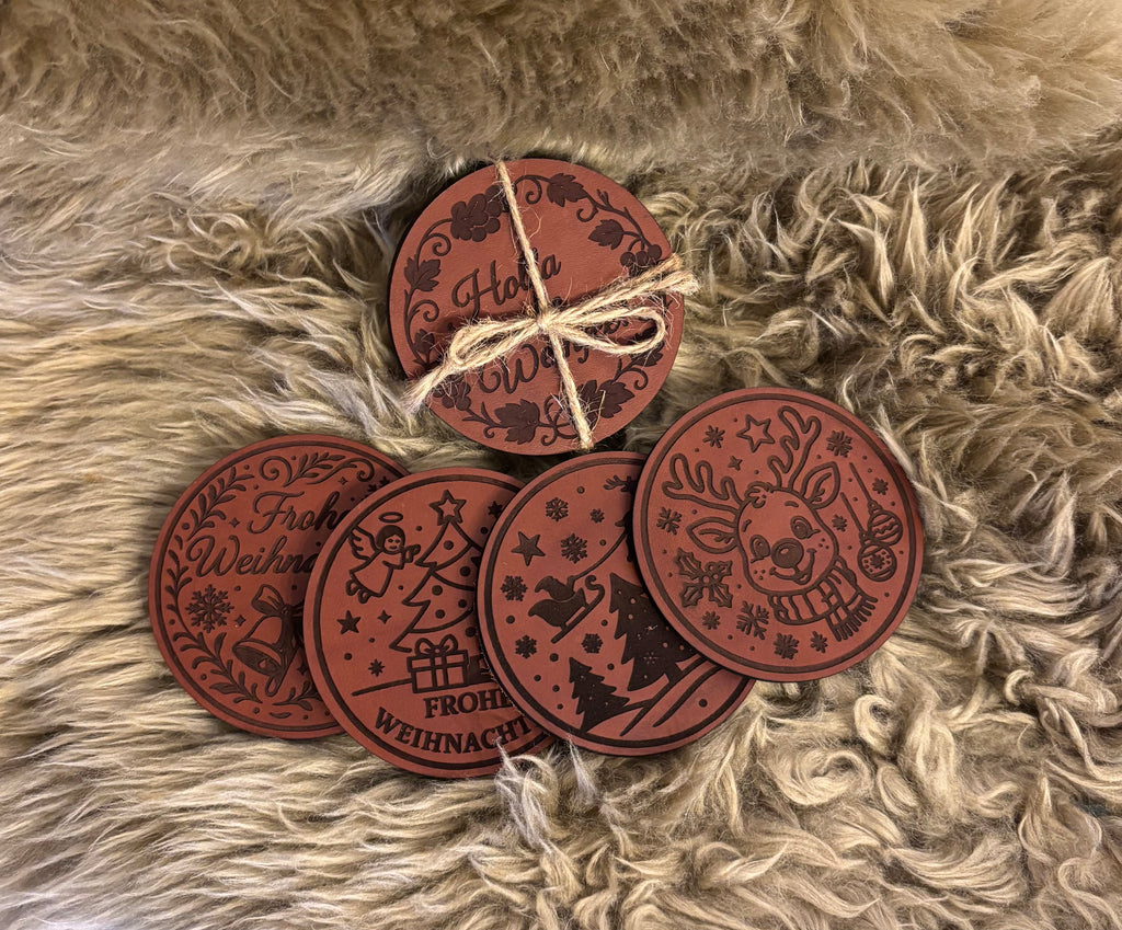 Untersetzer im 4er-Set Leder