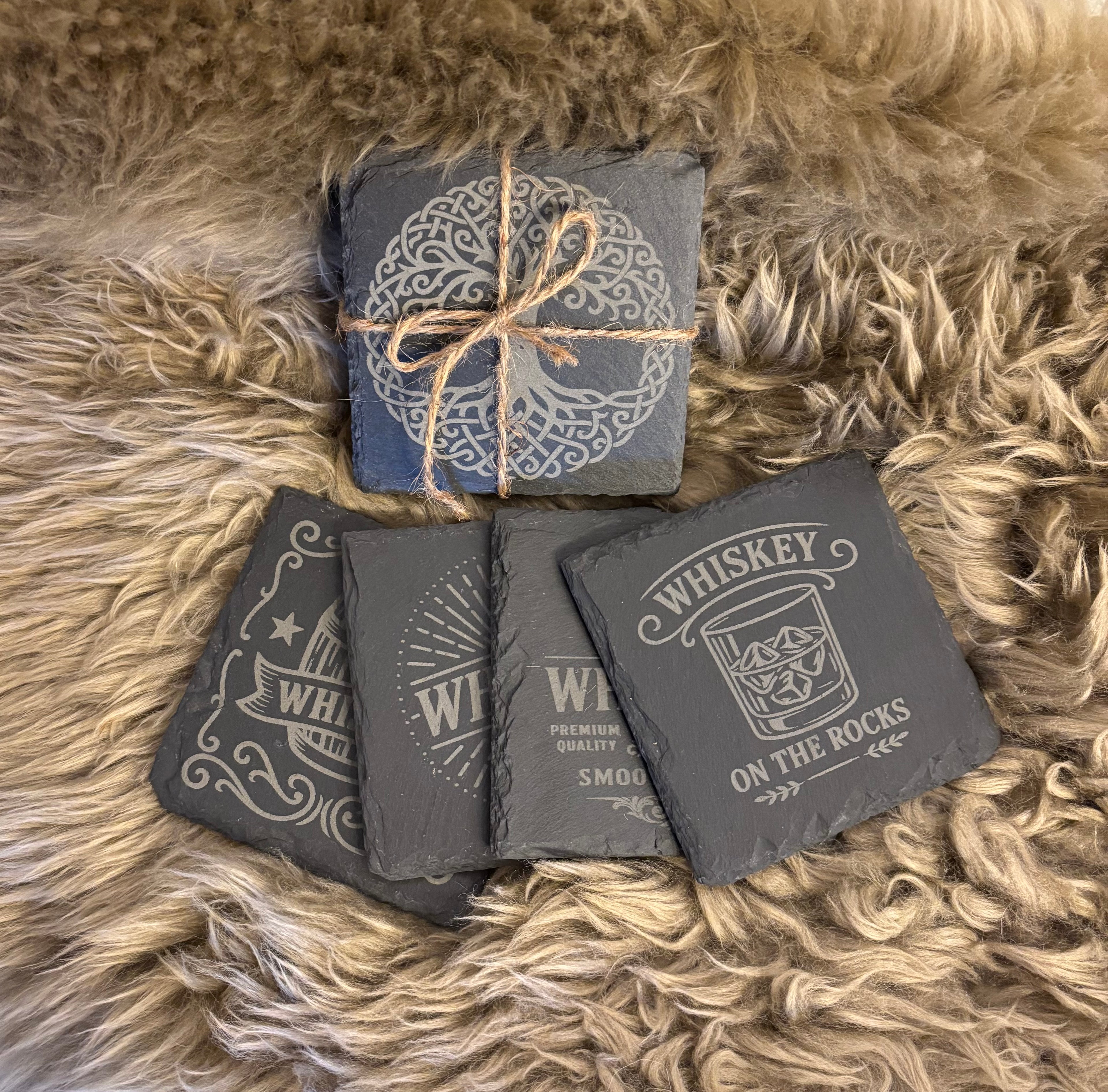 Untersetzer im 4er-Set Schiefer