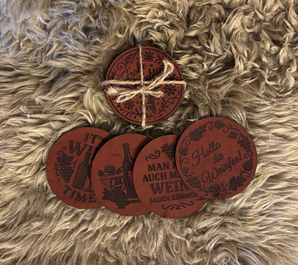 Untersetzer im 4er-Set Leder